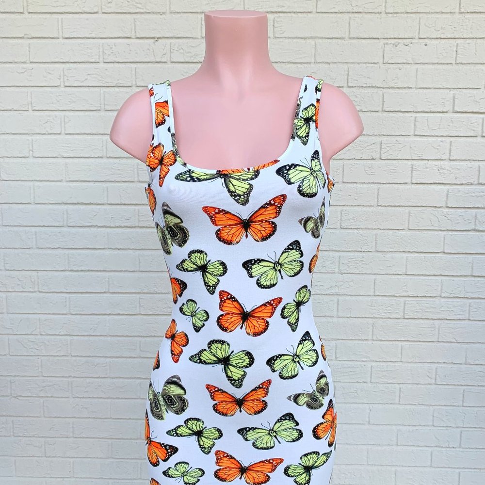 Butterfly Effect Printed Mini Dress-Multicolor